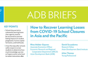 How to Recover Learning Losses from COVID-19 School Closures in Asia and the Pacific