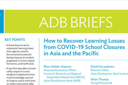 How to Recover Learning Losses from COVID-19 School Closures in Asia and the Pacific